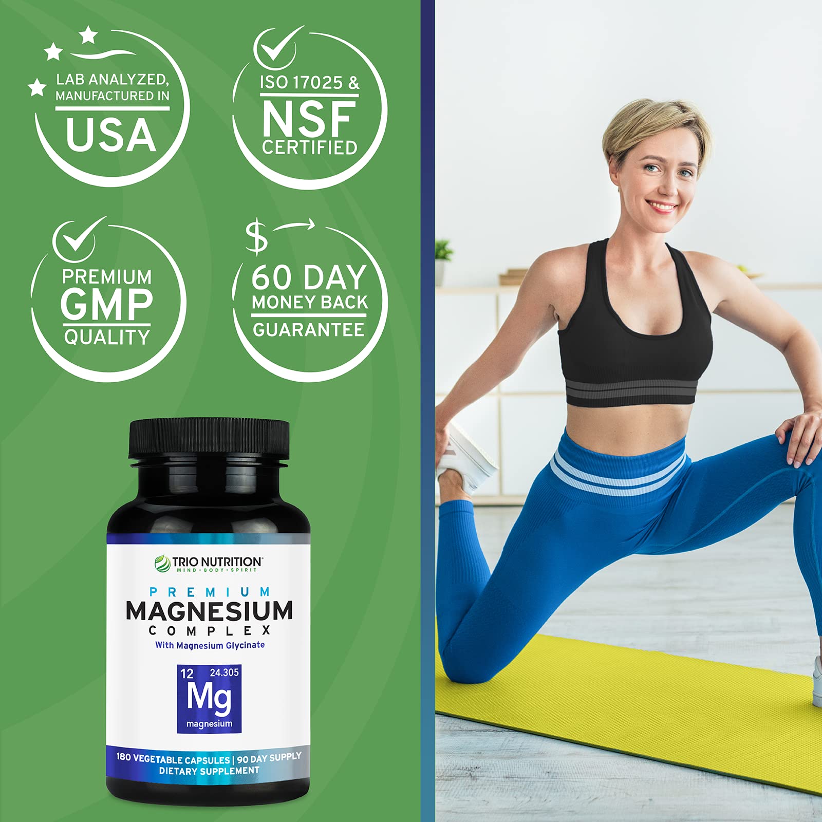 TRIO NUTRITION detalle de ingredientes con vitamina B6 para mejor absorción
