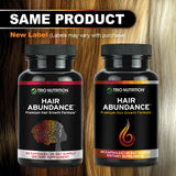 TRIO NUTRITION modelo con cabello saludable mostrando resultado potencial