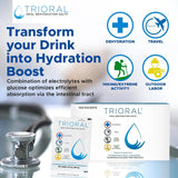 TRIORAL etiqueta con ingredientes y valores para transparencia y seguridad
