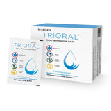 TRIORAL frente del envase mostrando sobres y marca, hidratación portátil