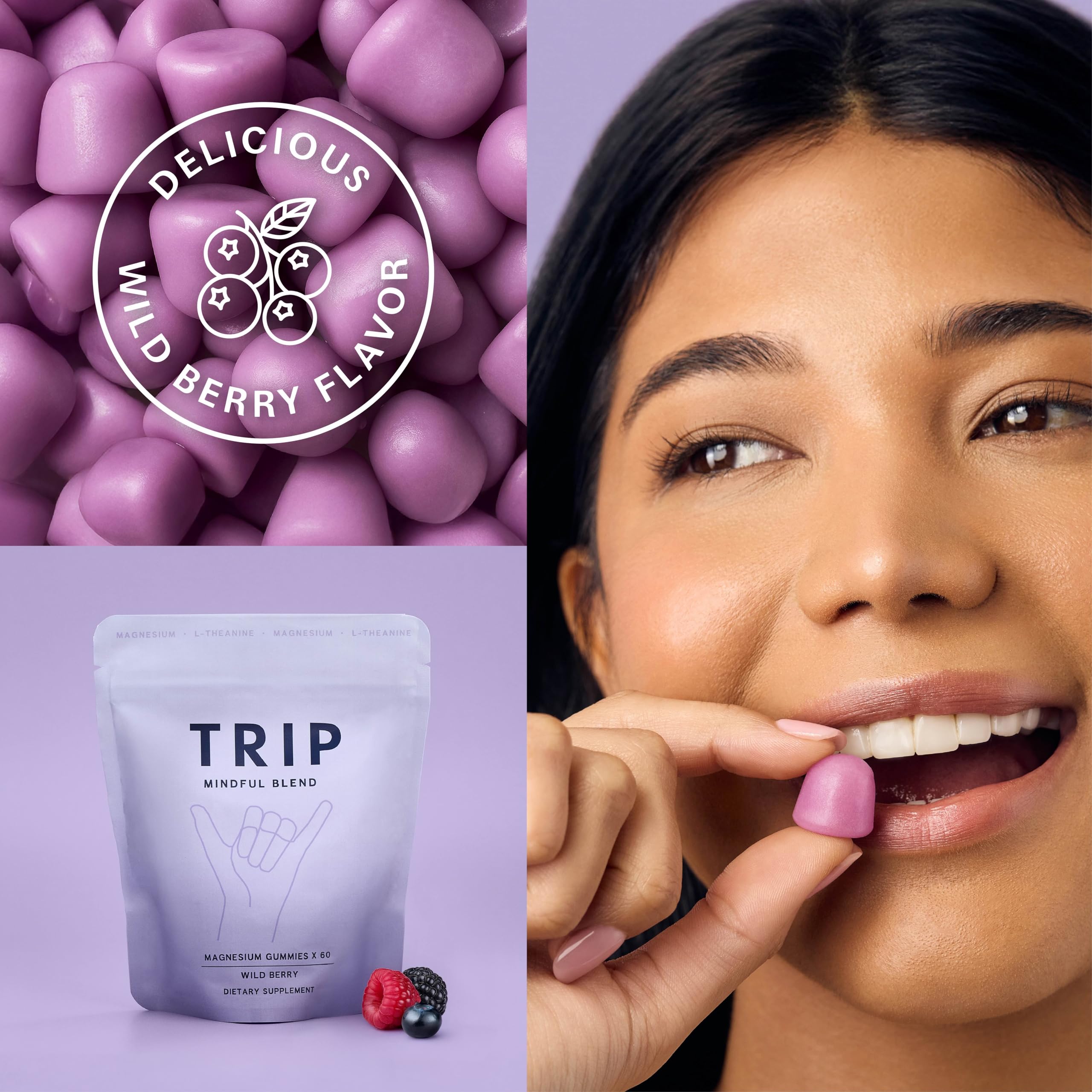 TRIP bolsa resellable abierta demostrando fácil almacenamiento