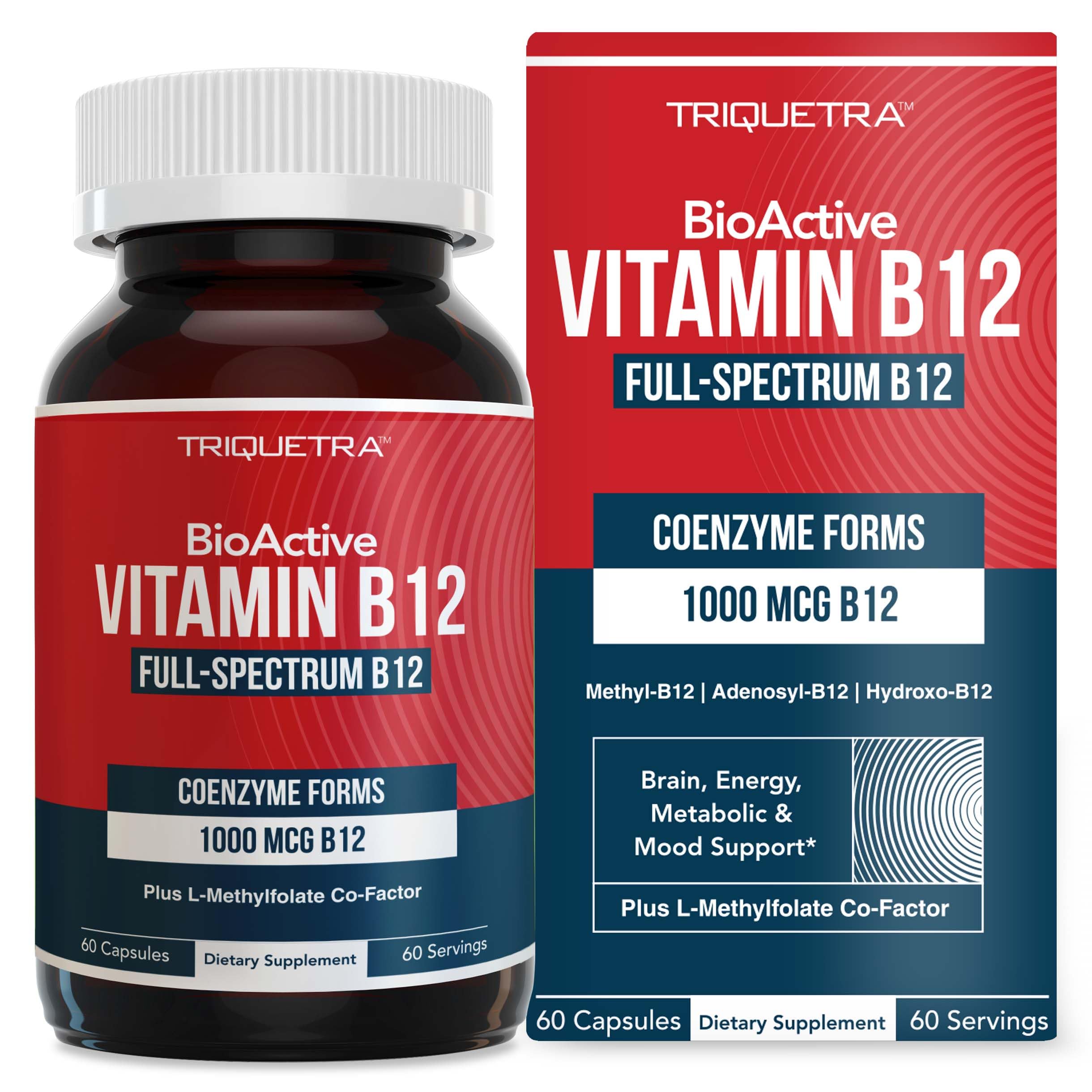 Triquetra Health botella frontal mostrando el envase y beneficios