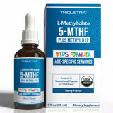 Triquetra Health frasco frontal orgánico sabor berry, fácil dosificación