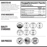 Triquetra Health frasco junto a una regla para comparar tamaño y mostrar la porción de 1 oz