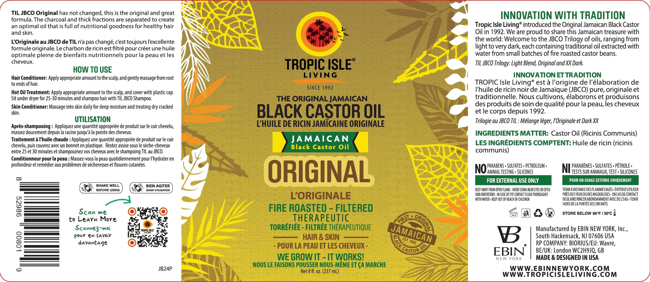 Tropic Isle Living uso en cejas y pestañas para aspecto más denso