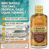 Tropical Oasis etiqueta con ingredientes resaltados Bioperine y vitamina C visibles