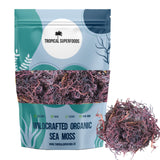 Tropical Superfoods envase frontal mostrando sea moss puro y sin aditivos, confianza