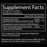 Troponin Nutrition ingredientes NAC TUDCA cardo mariano ilustrados y su soporte hepático