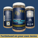 TRTL Supplements cucharada con porción de psyllium mostrando cantidad por servicio