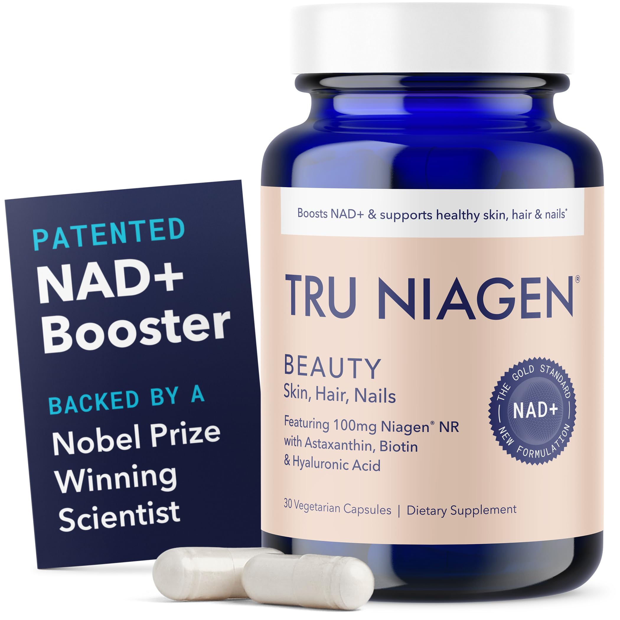 TRU NIAGEN bote frontal, visual claro del producto y beneficios