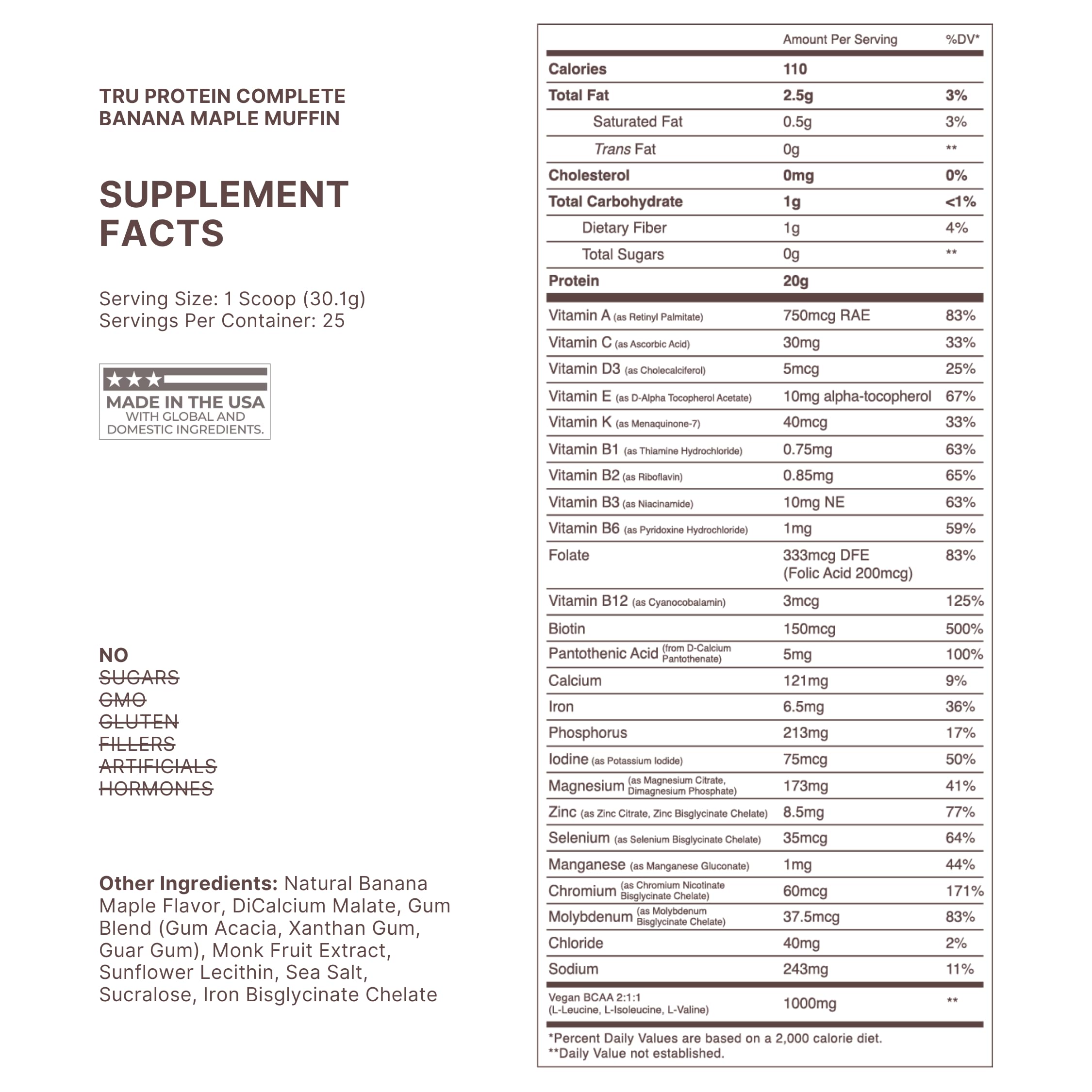 TRU Supplements batido en mano tras entrenamiento, práctico y bajo en azúcar