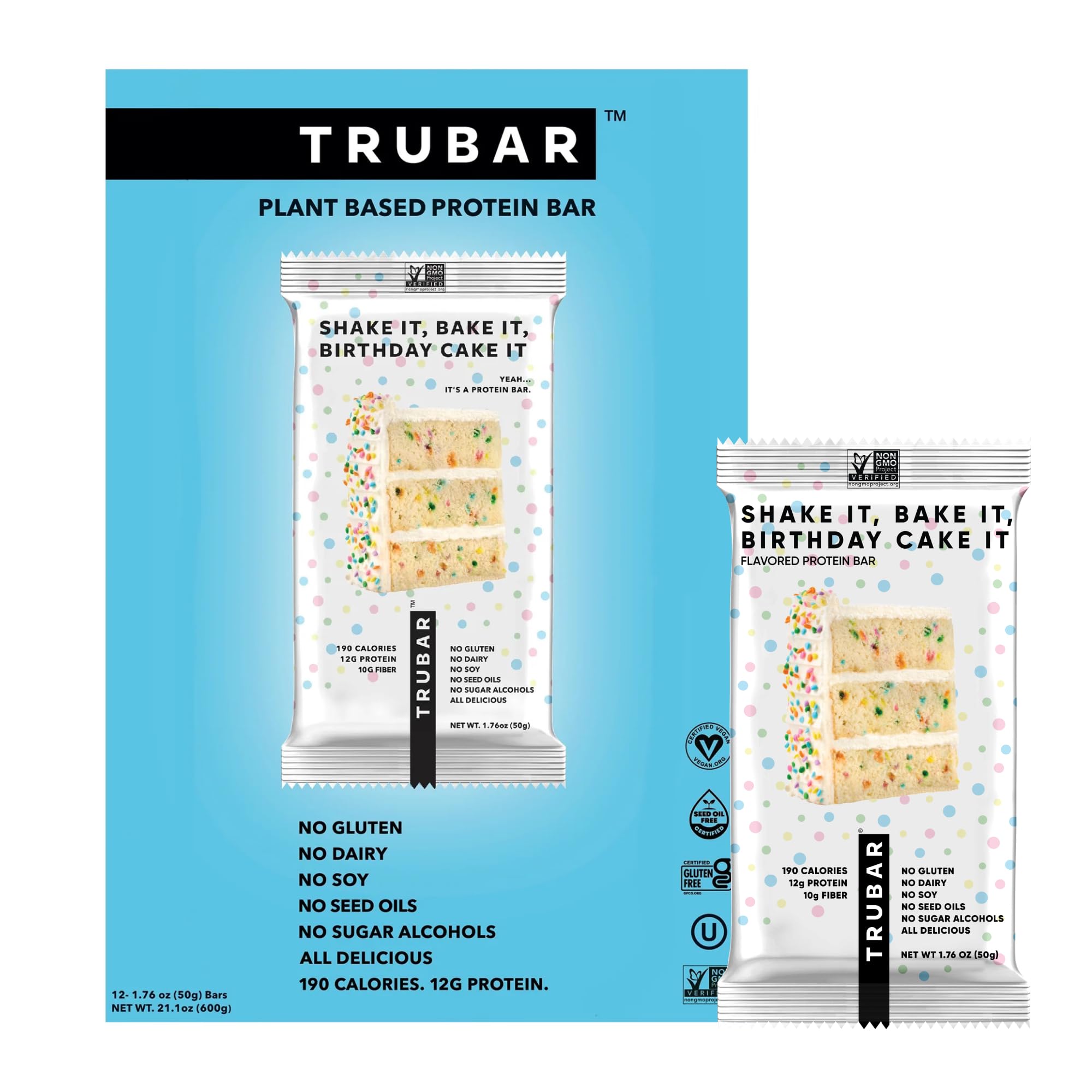 TRUBAR barra frontal mostrando empaque y sabor indulgente