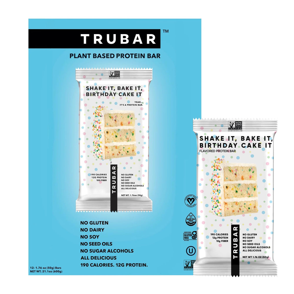 TRUBAR barra frontal mostrando empaque y sabor indulgente