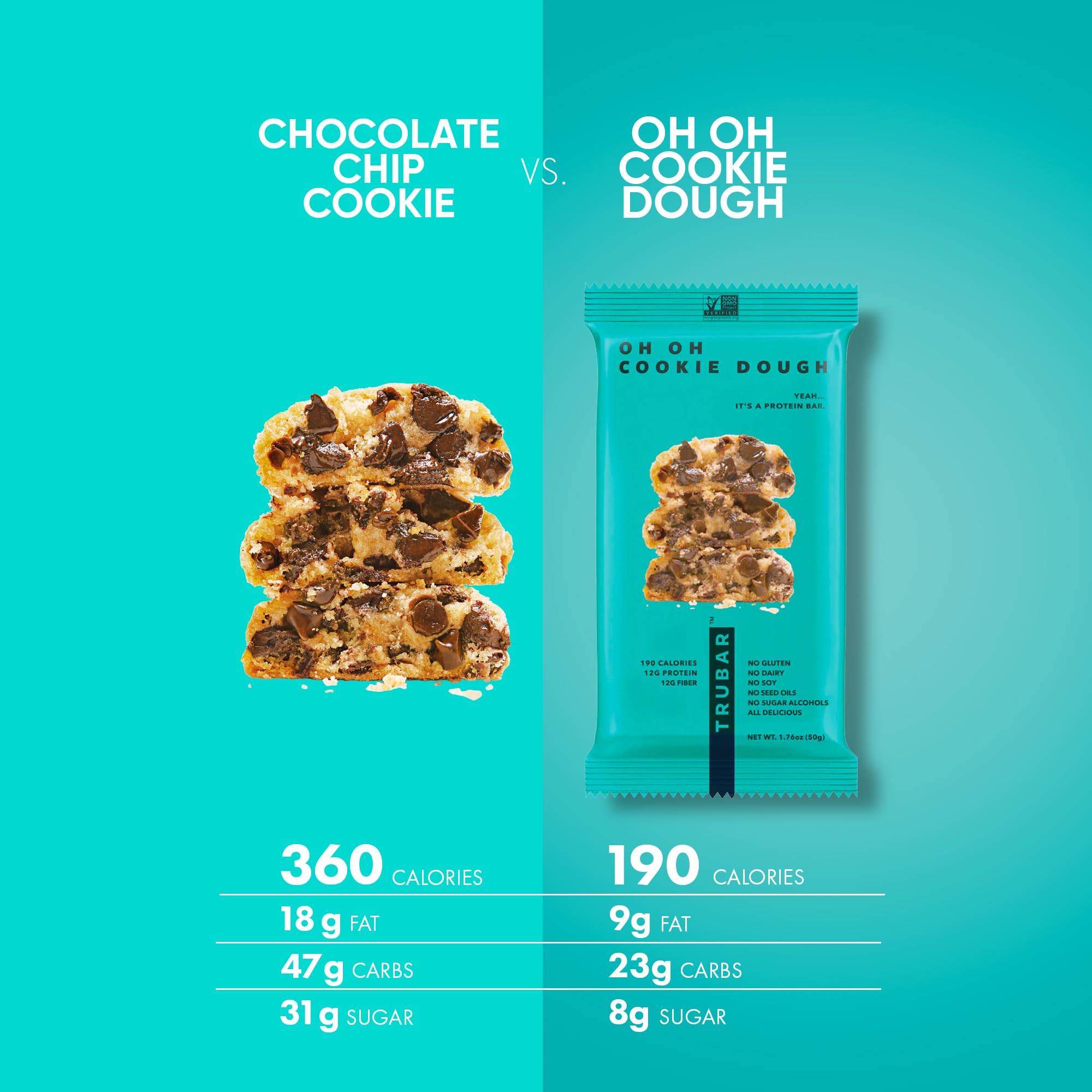 TRUBAR pack abierto con barras individuales para elegir sabores variados