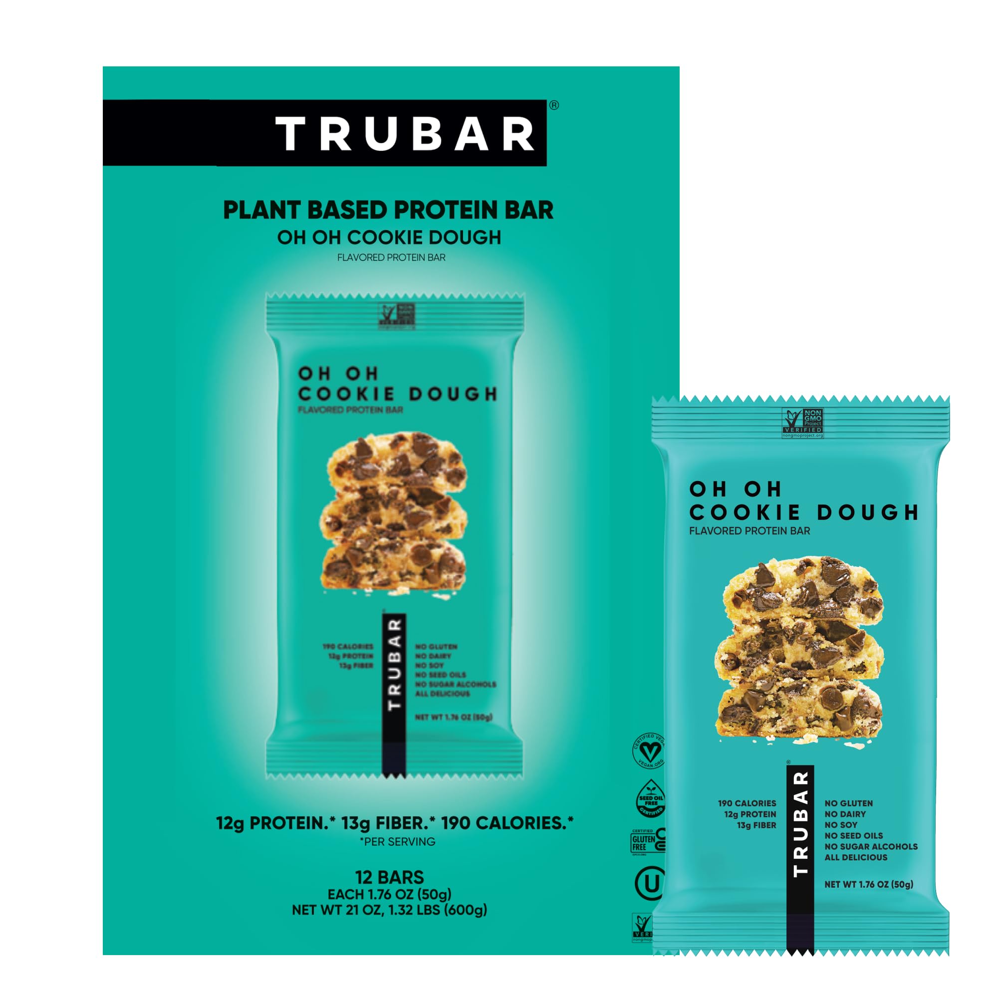 TRUBAR vista frontal del empaque que destaca sabor y beneficios