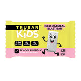 TRUBAR primer plano de la textura masticable destacando avena y glaseado