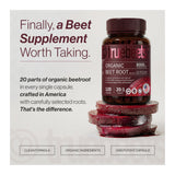 TRUE BEETS frasco junto a calendario que muestra suministro de 4 meses