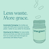 True Grace botella reciclada que demuestra compromiso ambiental y reciclaje