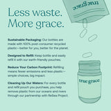 True Grace etiqueta de ingredientes resaltando vitaminas y minerales activos