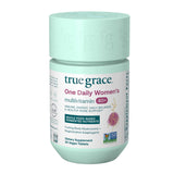 True Grace frasco frontal mostrando etiqueta y sostenible