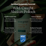 True Grace etiqueta con ingredientes y certificación MSC clara