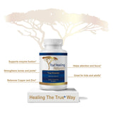 True Healing Naturals comparación de tamaño del frasco para estimar duración