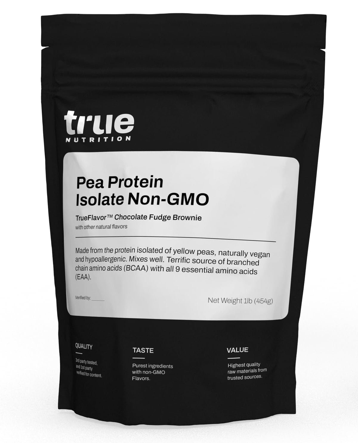 True Nutrition frente del envase mostrando etiqueta clara y beneficio de proteína
