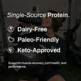 True Nutrition cucharada con porción perfecta para 29 g de proteína