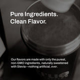 True Nutrition envase 1lb junto a una pesa para mostrar tamaño y porciones
