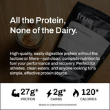 True Nutrition proteína en vaso mezclado, batido liso y saciante