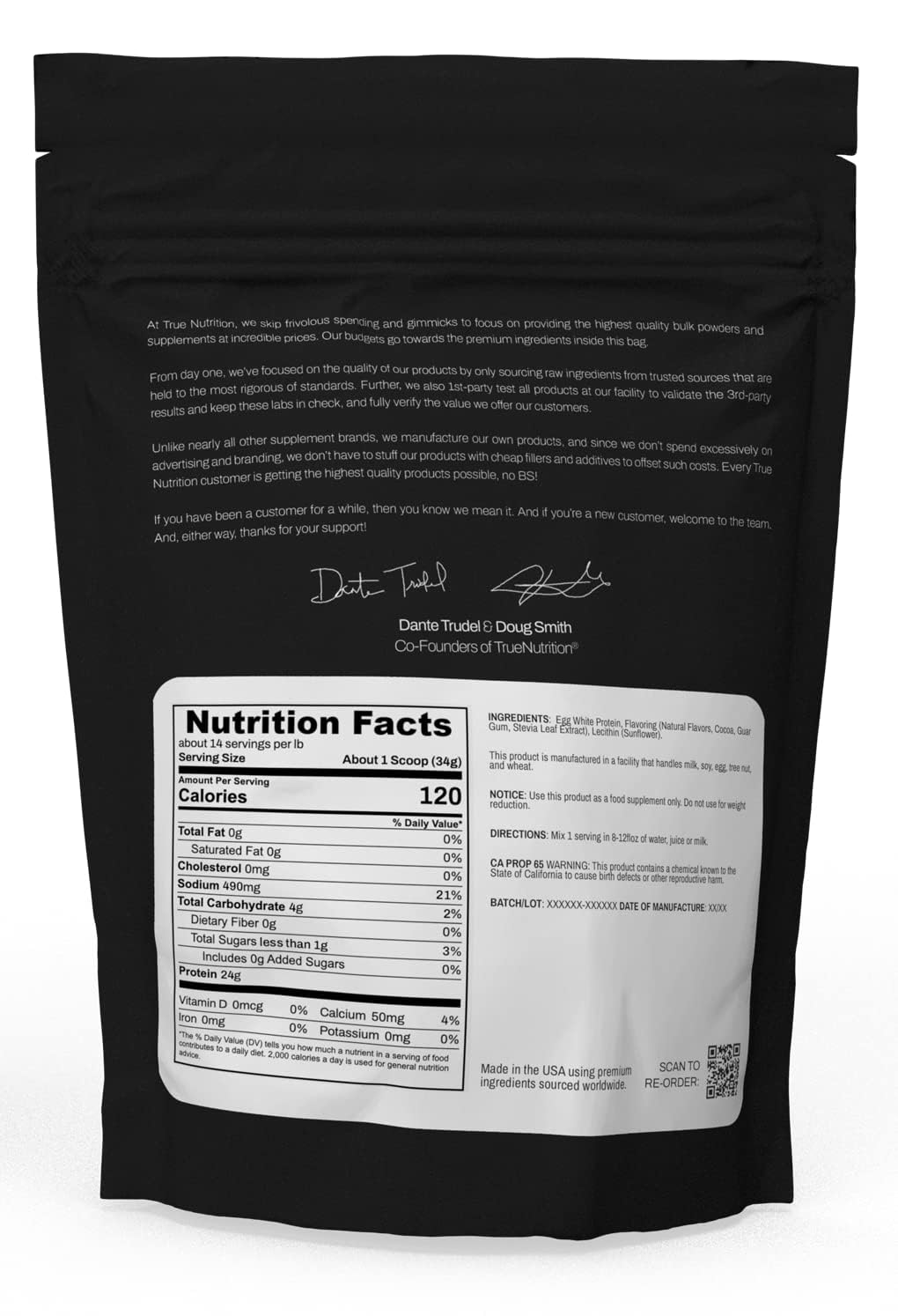 True Nutrition textura del polvo fina y fácil de disolver, ideal para batidos rápidos