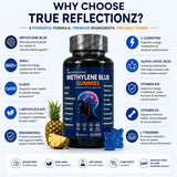 Gominola True reflectionz junto a regla para comparar tamaño y porción