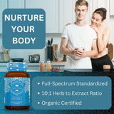 True Veda frasco en entorno natural destacando sostenibilidad y confianza