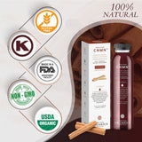 True Vine Organics vertiendo gotas en vaso para uso práctico diario