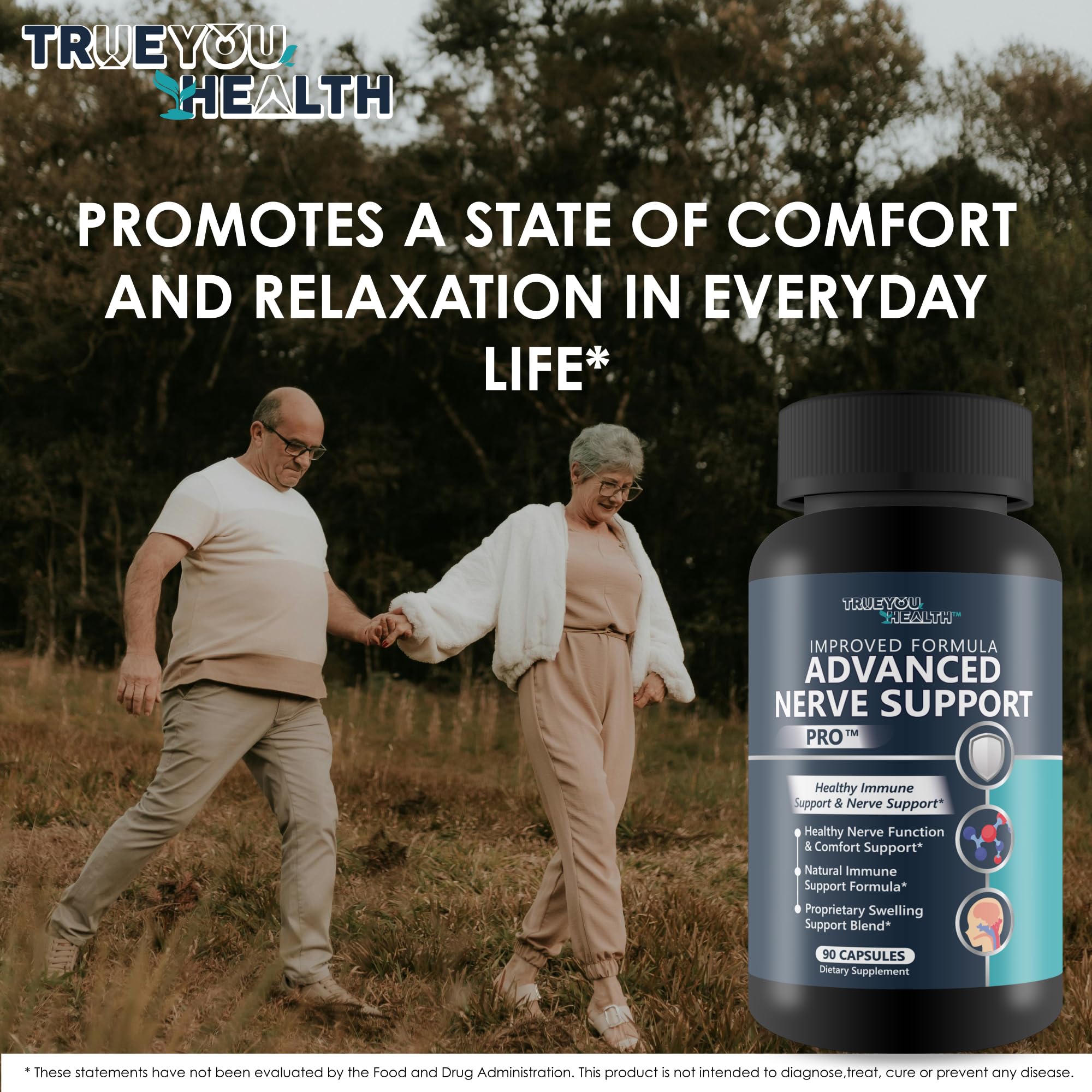 True You Health botella en mano ilustrando facilidad de uso diario y portabilidad
