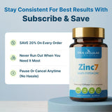 True Cellular Formulas etiqueta nutricional de Zinc7 con dosis y listado de formas de zinc