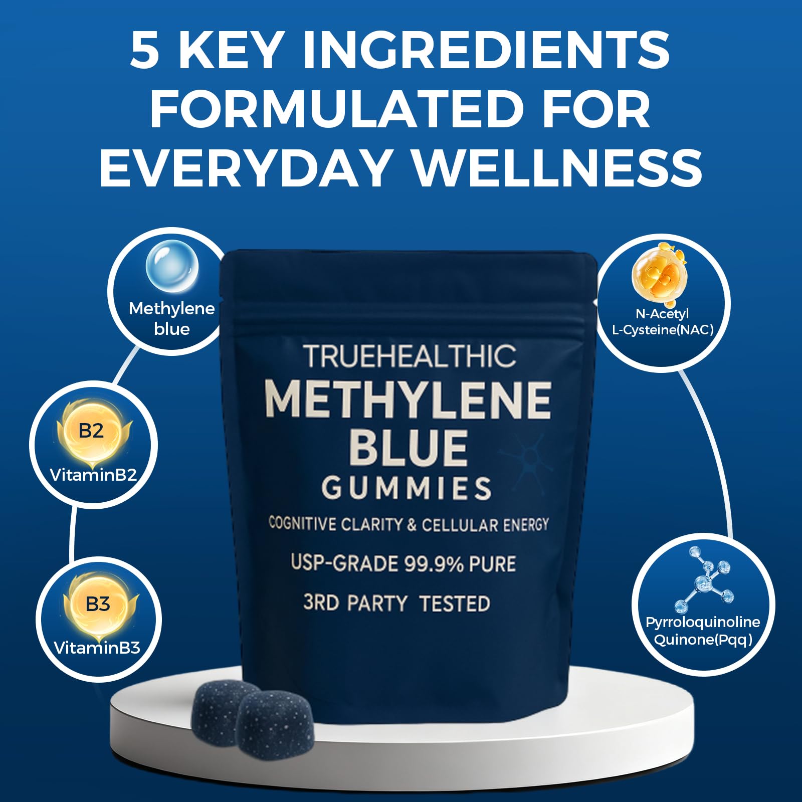 TRUEHEALTHIC gominola partida mostrando color y pureza del producto
