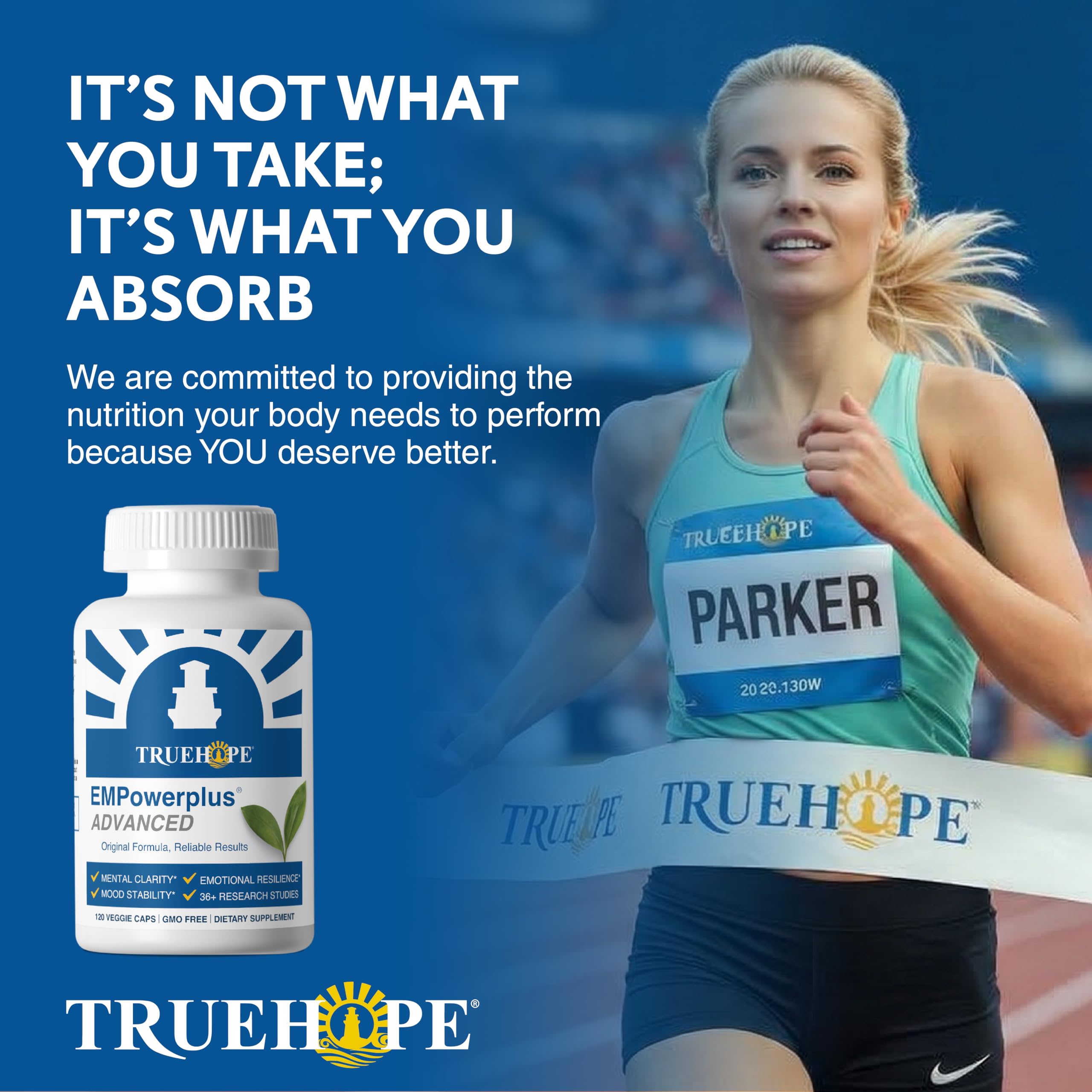 Truehope etiqueta nutricional visible con lista completa de nutrientes