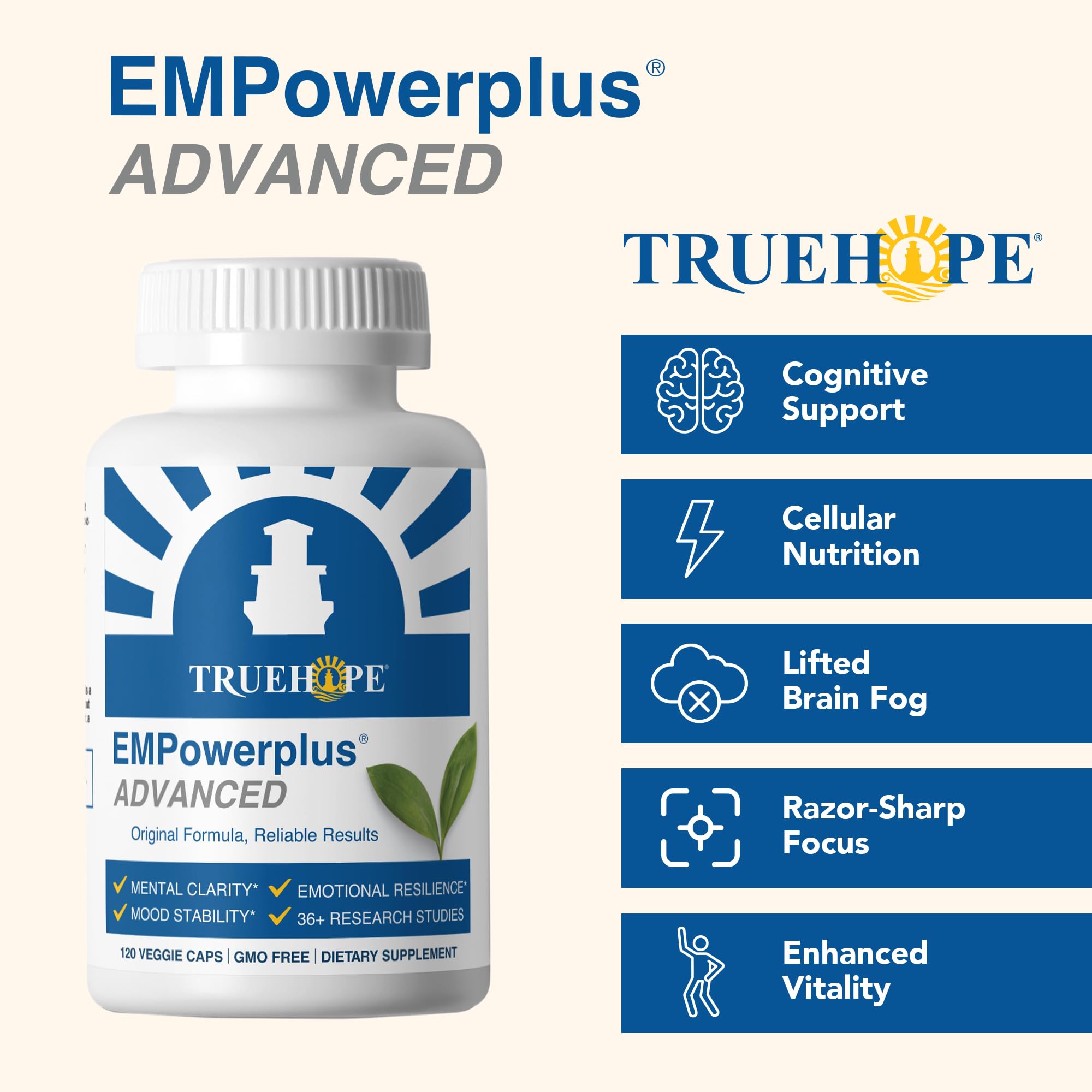 Truehope persona tomando suplemento integrándolo en rutina diaria
