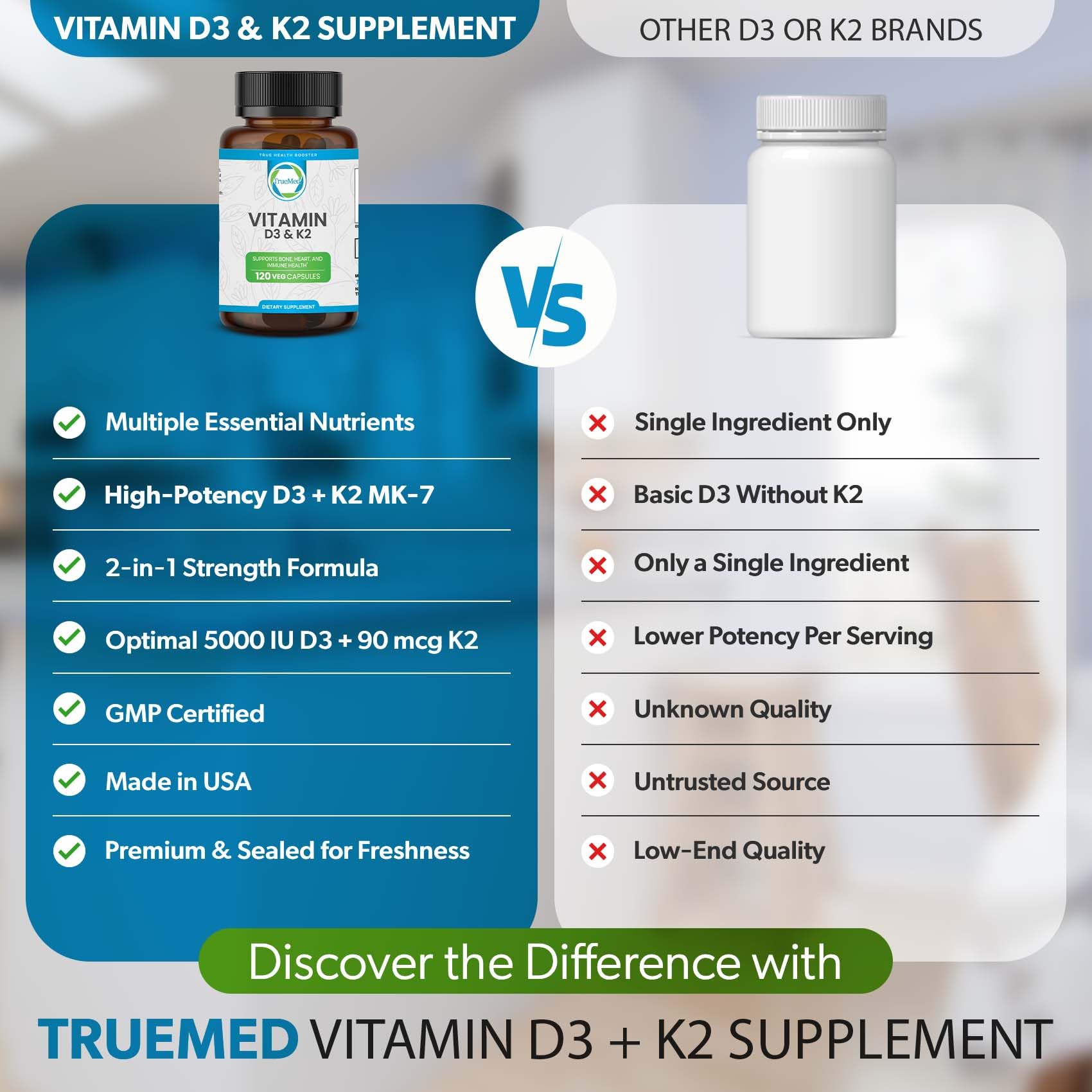 TRUEMED sello Made in USA que indica calidad y confianza