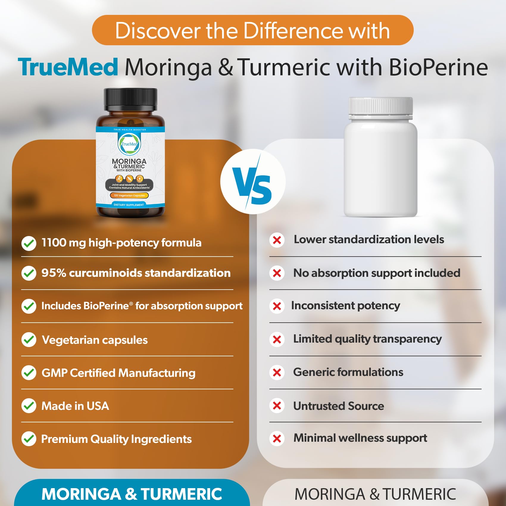TRUEMED etiqueta nutricional mostrando ingredientes clave