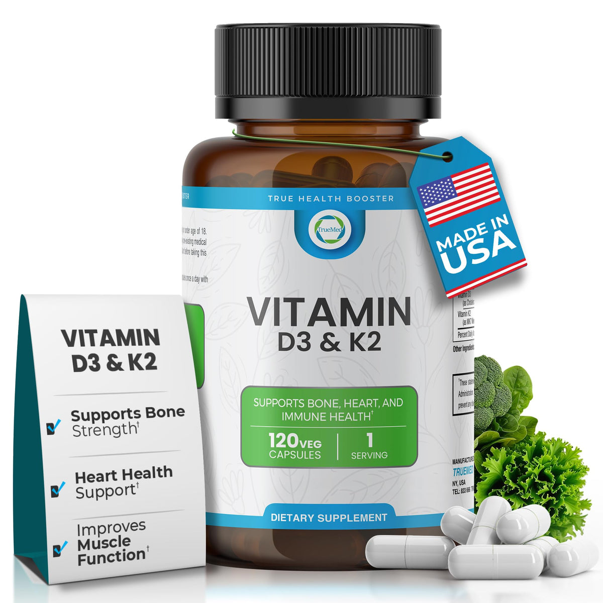 TRUEMED frente del envase mostrando dosis y beneficios
