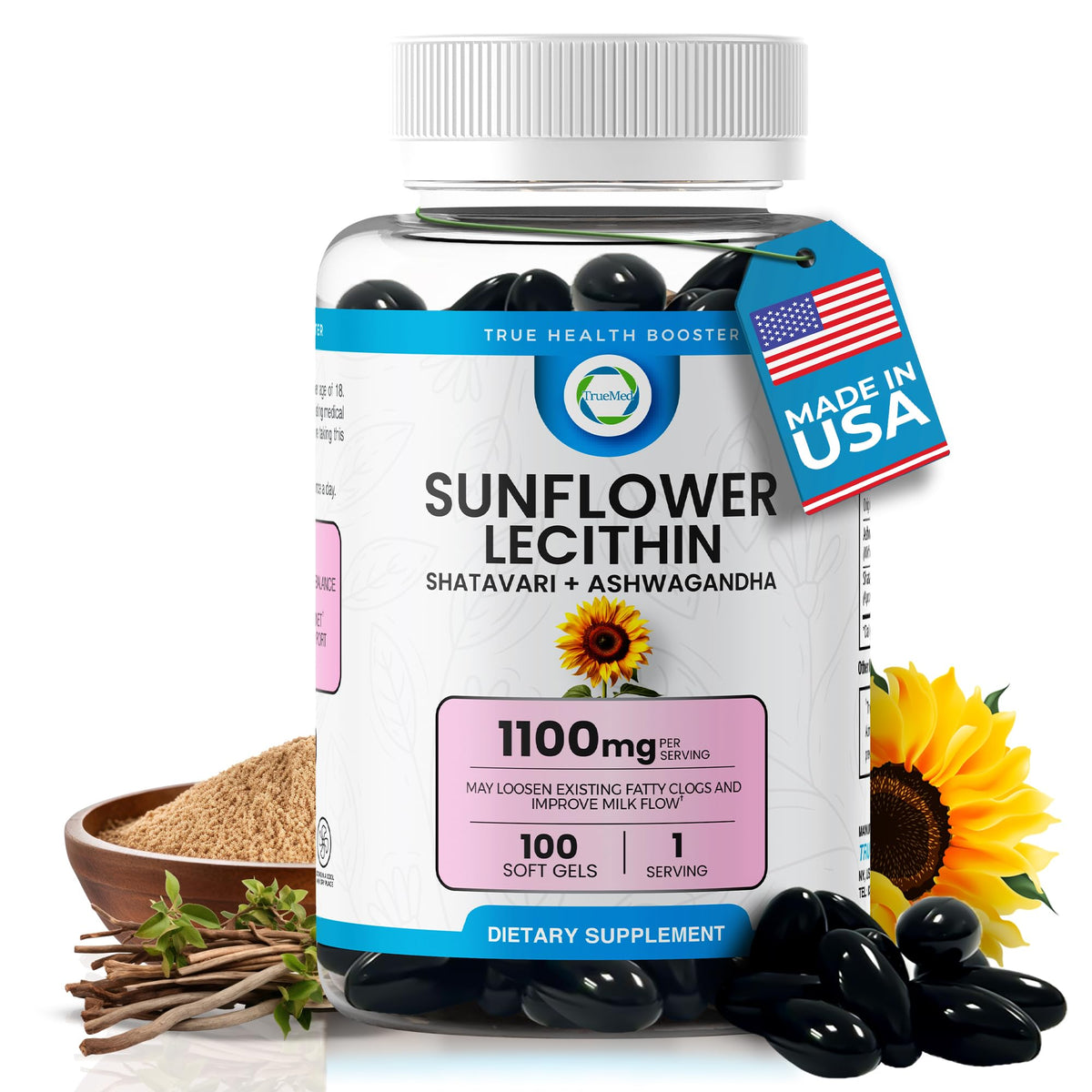 TRUEMED envase frontal mostrando softgels y beneficios claros