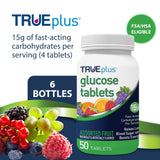 TRUEplus primer plano de tabletas masticables mostrando textura y brillo apetecible
