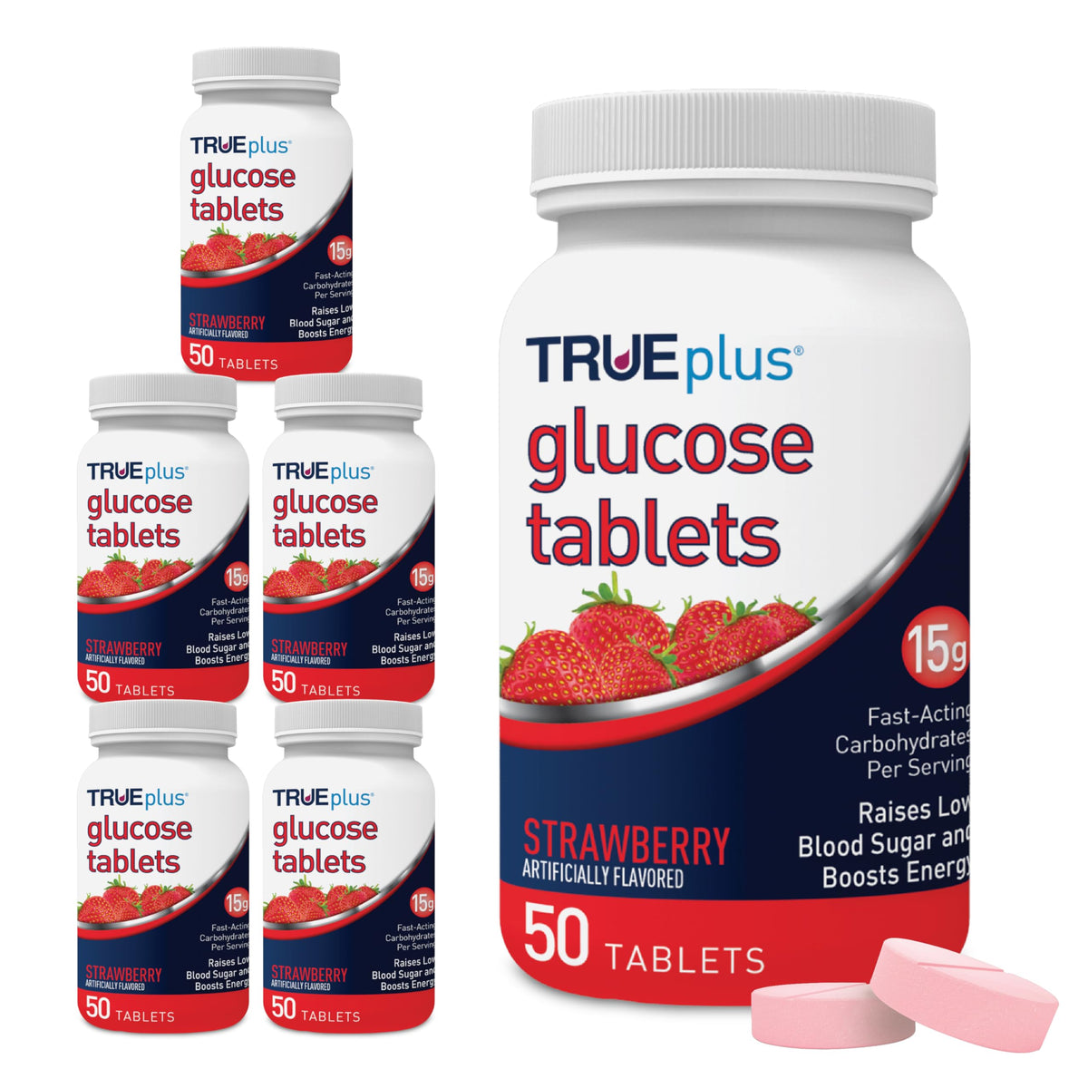 TRUEplus frasco frente mostrando envase práctico y accesible