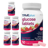 TRUEplus frasco frontal mostrando 50 tabletas y diseño fácil de abrir y almacenar