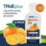TRUEplus gel naranja primer plano de textura suave para fácil ingestión