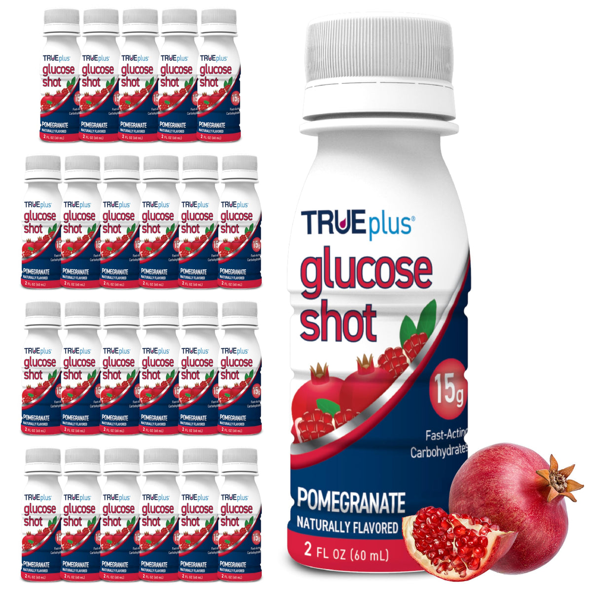 TRUEplus shot frente de empaque mostrando envase portátil y beneficio energético