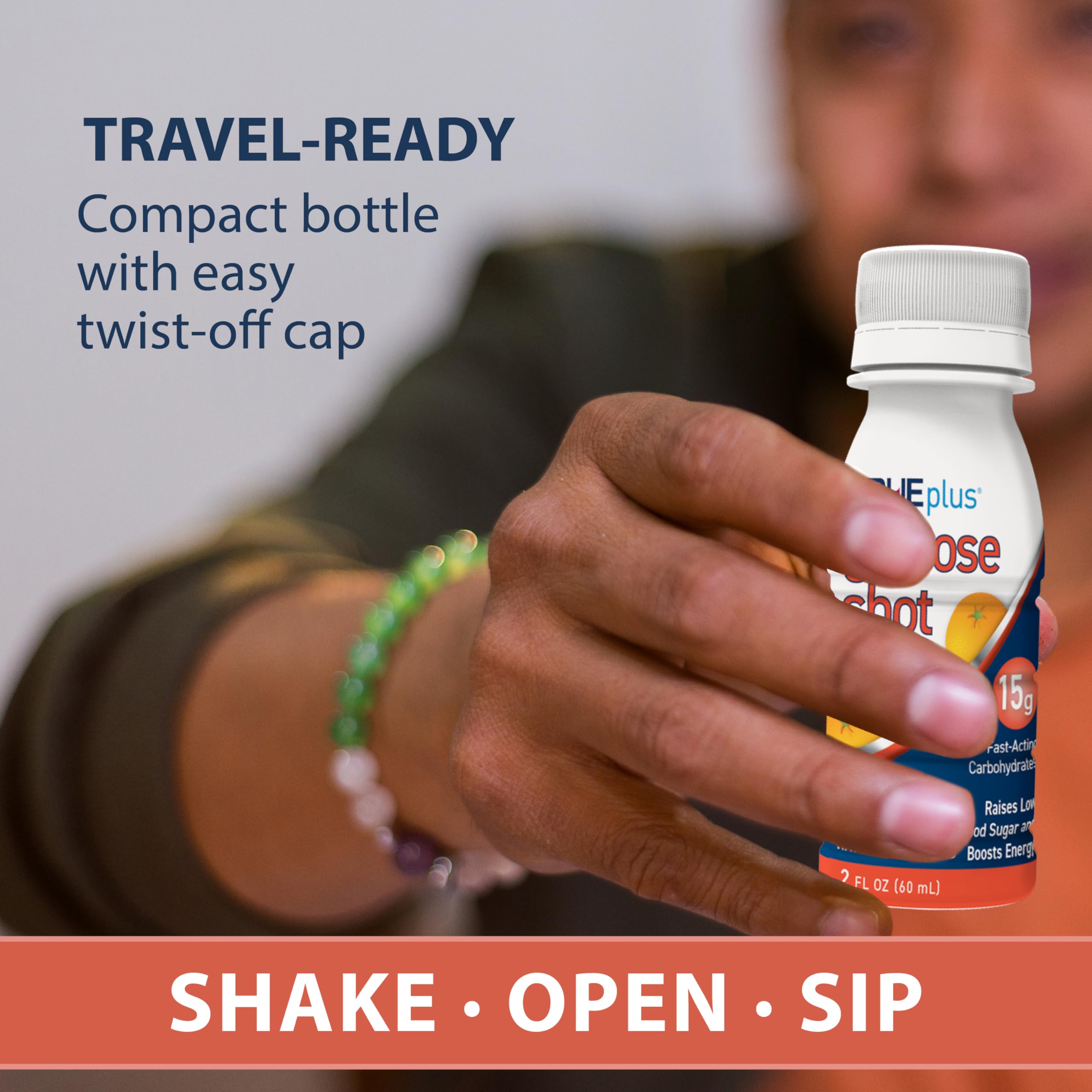 TRUEplus shot en mochila durante senderismo, práctico para actividades