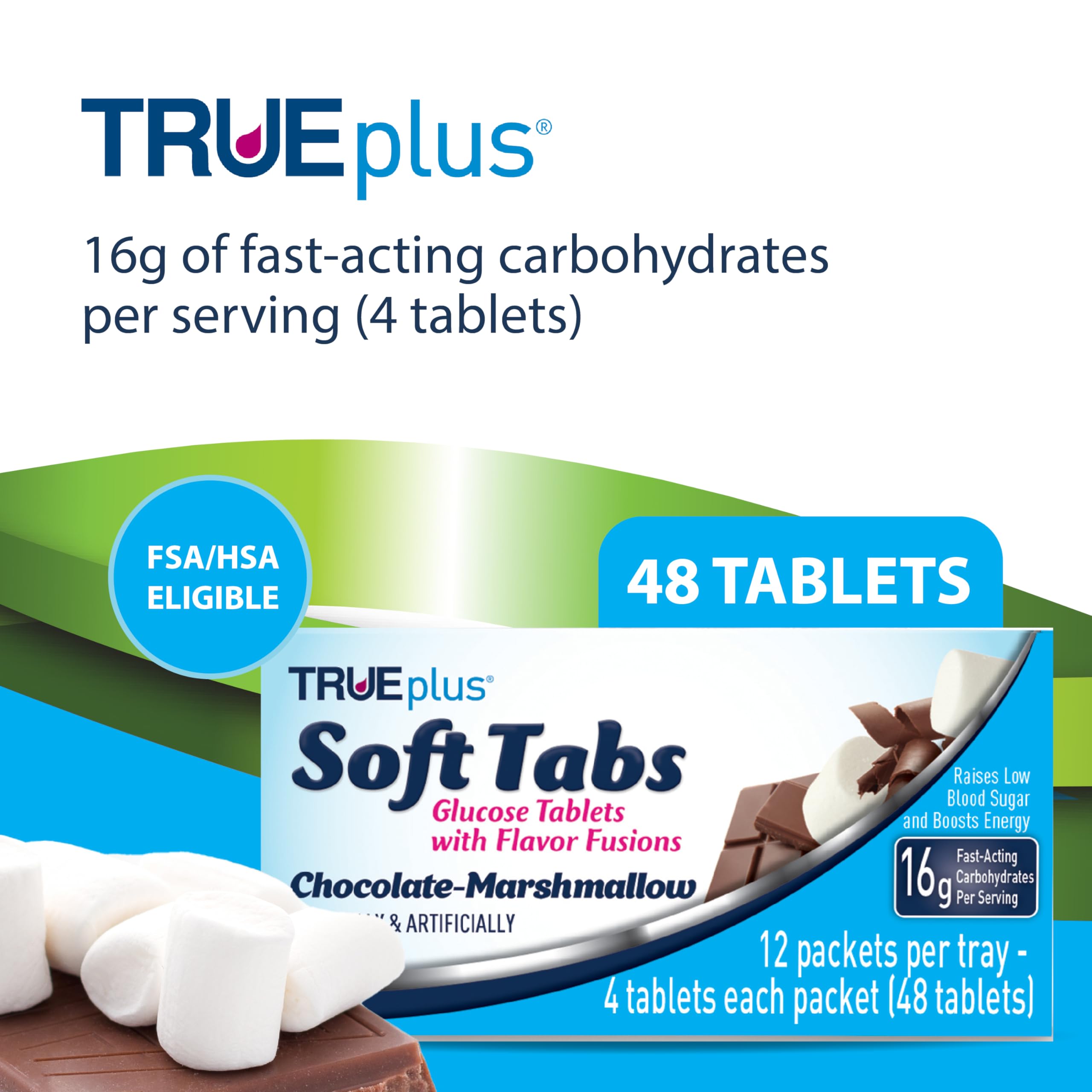 TRUEplus primer plano de tabletas blanda masticable mostrando textura y facilidad de consumo